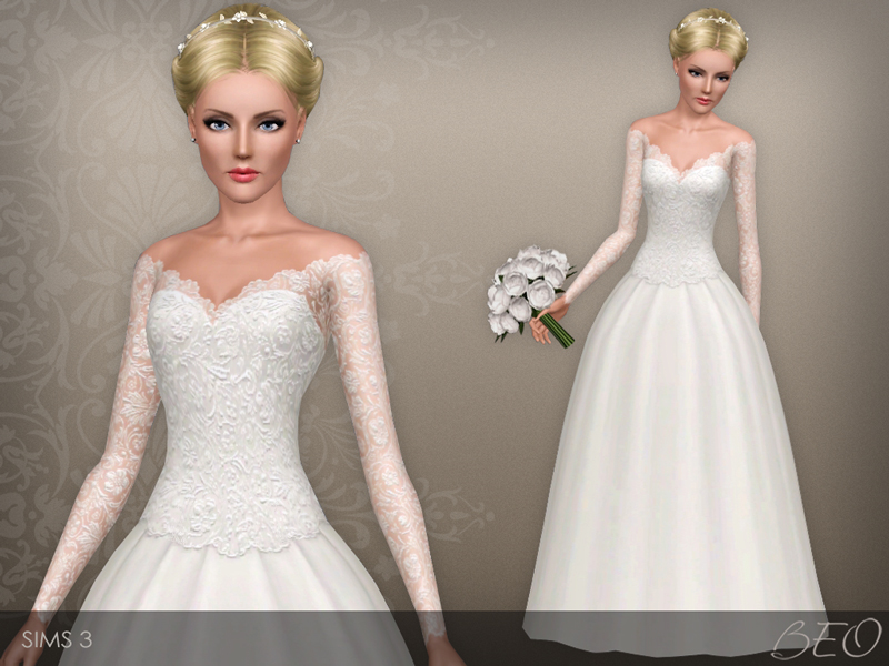Wedding dress 39 for The Sims 3
